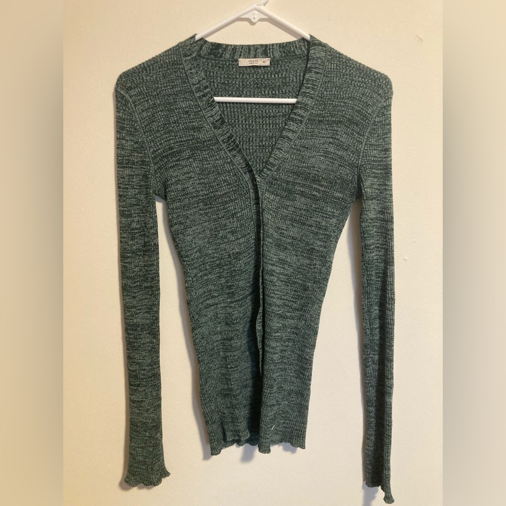 Prada Womens Black Light Weight Sweater Top size 40